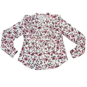 NWT J. Crew Factory Printed Floral Ruffle Top Size XS